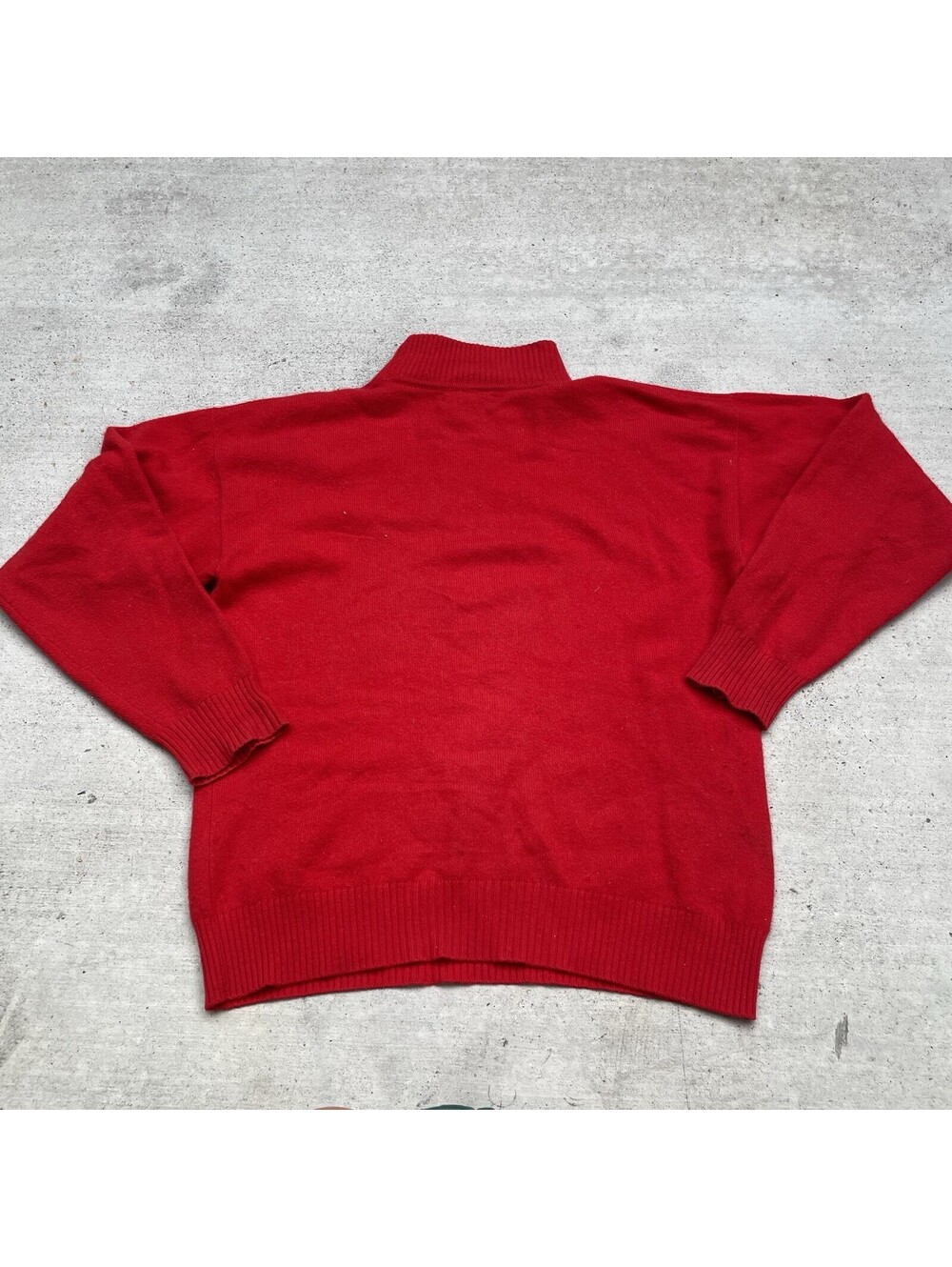 CHARTER CLUB Women Size S Red 100% Cashmere  Long Sleeve Mock Turtleneck Sweater